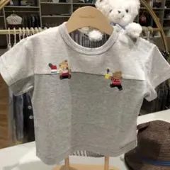 は*し様 familiar ファミリア クマ アップリケ Tシャツ - メルカリ