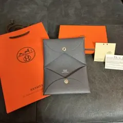藤*大様 【新品】エルメス カルヴィデュオ ボックスカーフ 名刺入れ 