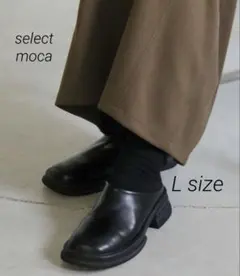 select MOCA フェイクレザースライドシューズ　スリッポン　サボ