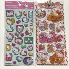 ラメきらクリスタル ポップデコパーティー キラキラウォーターインシール キティ