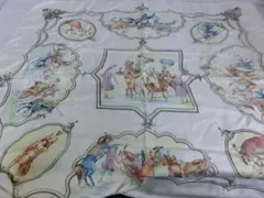 M63★エルメス★HERMES★スカーフ★ホワイト系★シルク★ムガル王朝の馬
