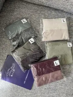 【美人工房】 しなやかフィット深ばきショーツ Lサイズ✖️５色セット