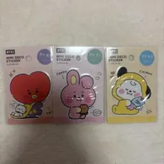 BT21 ミニデコステッカー 3枚セット TATA COOKY CHIMMY