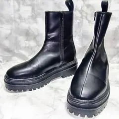美品◆アズールバイマウジー◆厚底 ◆トラックソール◆サイドゴアブーツ◆Lサイズのサムネイル