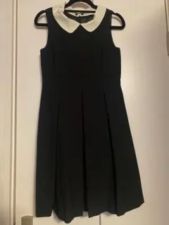 未使用品⭐︎フレイアイディー 黒 ノースリーブひざ丈ワンピース サイズ０