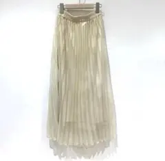 【訳あり激安】プリーツロングスカート　春物　Lサイズ　キレイめ　春スカート