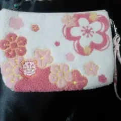 刀剣乱舞 和柄 桜とこんのすけの刺繍 파우치