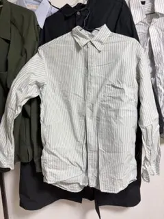 UNIQLO U ストライプ 長袖シャツ Lサイズ