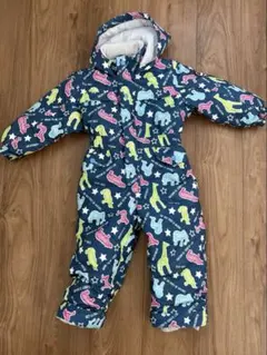 子ども用スキーウェア ネイビー 恐竜柄