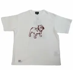 schott ブルドッグTシャツ白L 正規品新品未開封 フロッキープリント