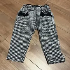 チェック柄リボン付きパンツ 90