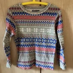 MARK'S BIG FIELD ノルディック柄 長袖カットソー 110