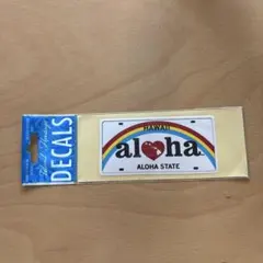 Hawaiian ハワイ　ステッカー　Aloha Licence Plate