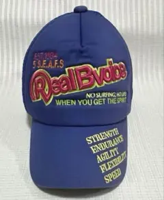 RealBvoice 刺繍ロゴ　メッシュキャップ 青のサムネイル