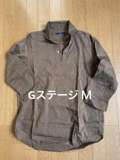 G-stage カプリシャツ ブラウン ストライプ サイズ46のサムネイル