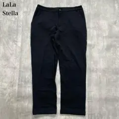 ララステラ【L】カジュアルパンツ ストレートシルエット ノータック スウェット調