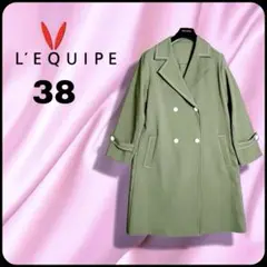 L’EQUIPE（レキップ）配色ステッチダブルボタン コート　38