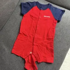 miki house ロンパース レッド/ネイビー　80cm