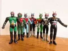 当時物】仮面ライダー ソフビ 10体 昭和ライダー BANDAI 17cm - メルカリ