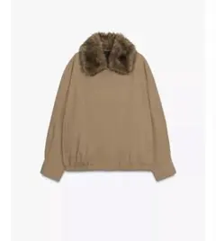 タグ付き新品★ZARAのフェイクファーカラーボンバージャケット★XSサイズ★完売