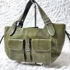 ✨美品✨aniary アニアリ 2way ショルダーバッグ クロコ型押し 迷彩