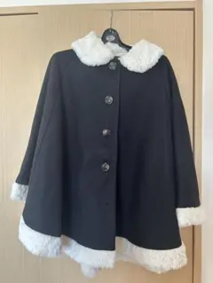 【apres jour&あかちゃすコラボアイテム】フェイクファーポンチョコート