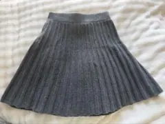 ミニスカート グレー Aラインプリーツ