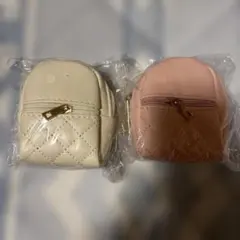 ミニリュック型 キーホルダー 2個セット キルティング