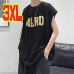 ALRD ノースリーブ Tシャツ オーバーサイズ メンズ 韓国ストリート 黒