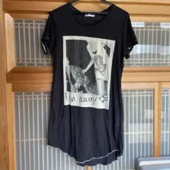 グラフィックプリント 半袖Tシャツ ブラック