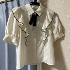 イング INGNI トップス ブラウス 白 量産型 フリル リボン付