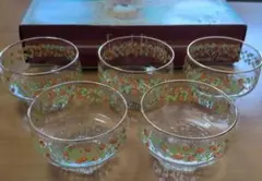 【未使用】佐々木硝子 デザートグラス 5客　 かき氷昭和レトロポップ アイスのサムネイル
