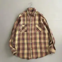 70s Vintage BIG MAC フランネルシャツ ブラウン XL相当