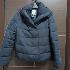 ネイビー フード付き ダウンジャケット