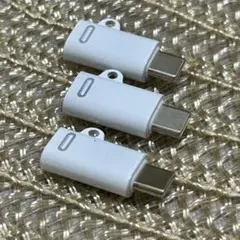 USB Type-C変換コネクタ 3個セット ホワイト