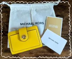 【美品】MICHAEL KORS マイケルコース 二つ折り財布 イエロー