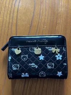 ハローキティ 三つ折り財布 ブラック