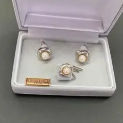 本真珠 カフスタイピン セット