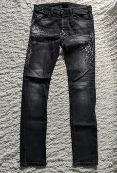 diesel ディーゼル★スキニーデニムパンツ　ペイント加工 12Y★中古Nのサムネイル