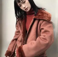 【美品】値下げMURUA ムートンジャケット ブラウン フリース ムートンコート