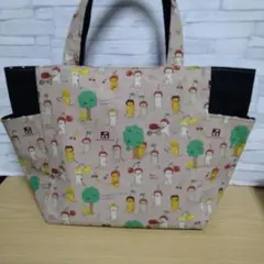 サイドポケット付きトートバッグ