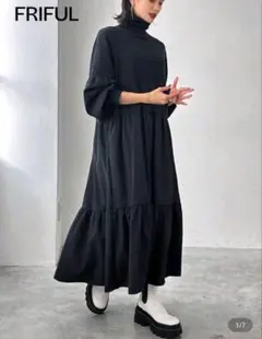 FRIFUL タートルネック ニットワンピース SHEIN　コカ　ティティベイト