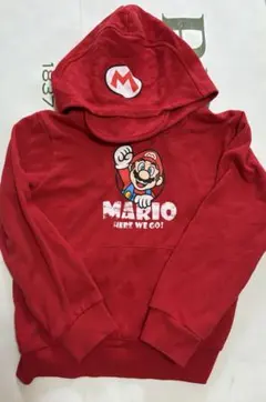 マリオ フード付きパーカー 赤