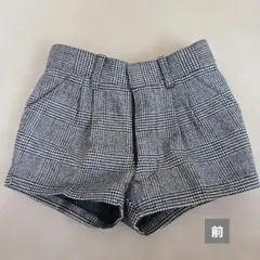 キッズ　チェック柄 ショートパンツ110　入園式　フォーマル
