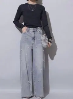 Arpege story パールデニム 美品　サイズ1のサムネイル
