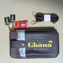 LOTTE Ghana チャーム付 スマホ ショルダーポーチ