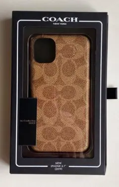 美品　COACHコーチ　iPhoneカバー　iPhone11用　ロゴ　ケース付