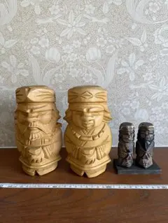 木製彫刻置物セット
