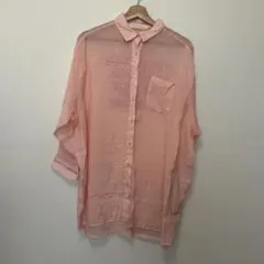 as know as plus シアーシャツ フリーサイズ