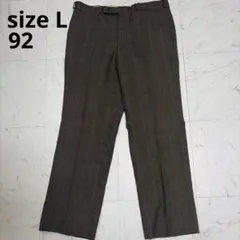 ヴィンテージ　スラックス パンツ チェック柄 センタープレス